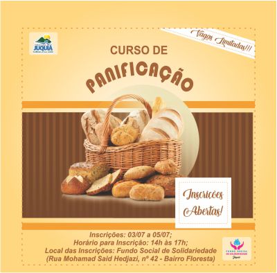 Fundo Social Abre Inscrições para Curso de Panificação