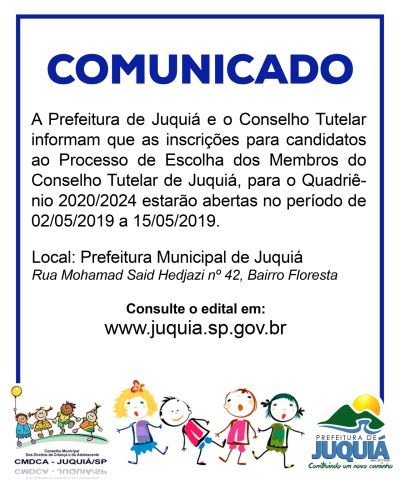 Prefeitura e CMDCA iniciam processo de inscrições dos candidatos a Conselheiros Tutelares