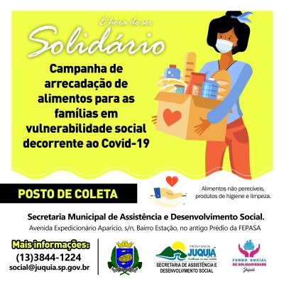 Campanha de Arrecadação de Alimentos para as Famílias em Vulnerabilidade Social Decorrente do Covid-19