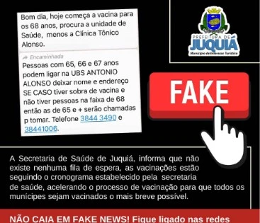 Fake News Sobre Fila de Espera para Vacinação Contra COVID-19