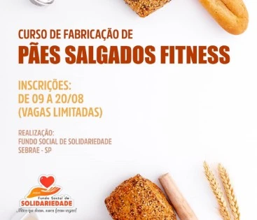 Curso de Fabrição de Pães Salgados Fitness