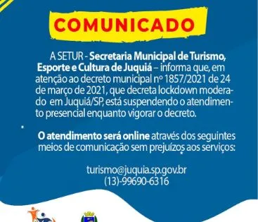 Comunicado de Suspenção de Atendimento