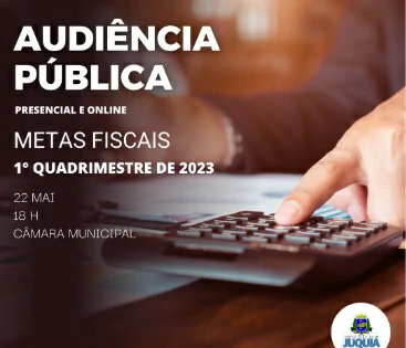 Imagem Audiência Pública - Metas Fiscais 1° Quadrimestre 2022