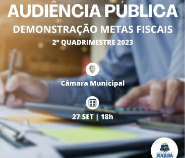 Imagem Audiência Pública para Demonstração das Metas Fiscais do 2° Quadrimestre de 2023